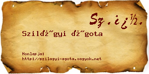 Szilágyi Ágota névjegykártya