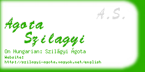 agota szilagyi business card