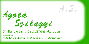 agota szilagyi business card